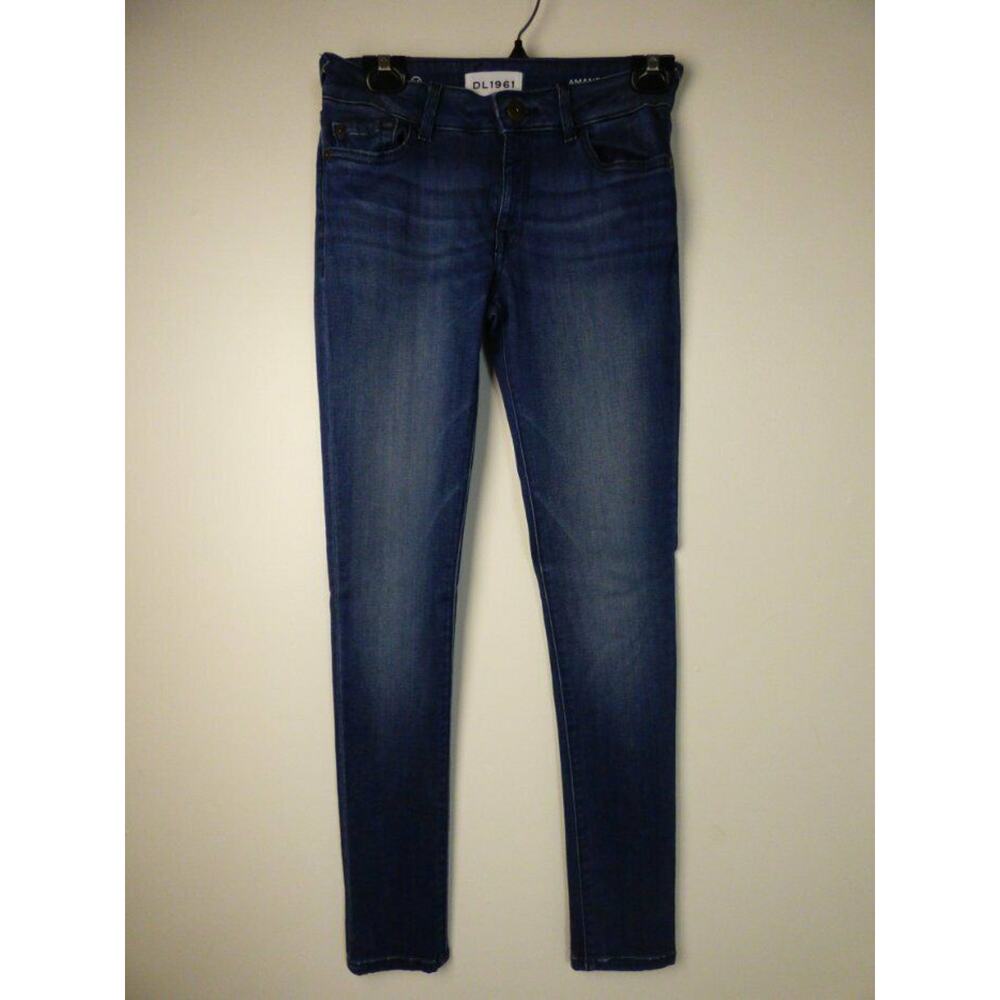 $179 DL1961 Amanda Instasculpt Skinny Jeans In Trance Blue Denim 27 NEW